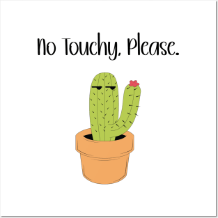 No touchy, please with annoyed but cute cactus Posters and Art